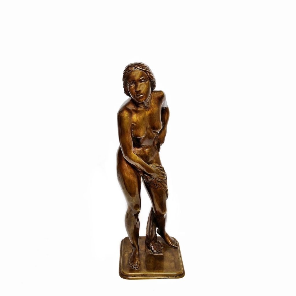 Nackte“ Bronzefigur, um 1909, von Carl Brose (1880 – 1914)